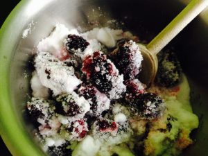 Blackberries for jam